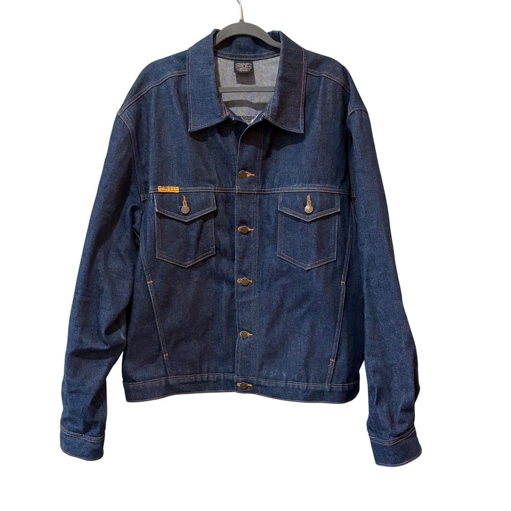 Prison Blues Denim Trucker Jacket Mens XL Blue USA Heavyweight Vintage 2005